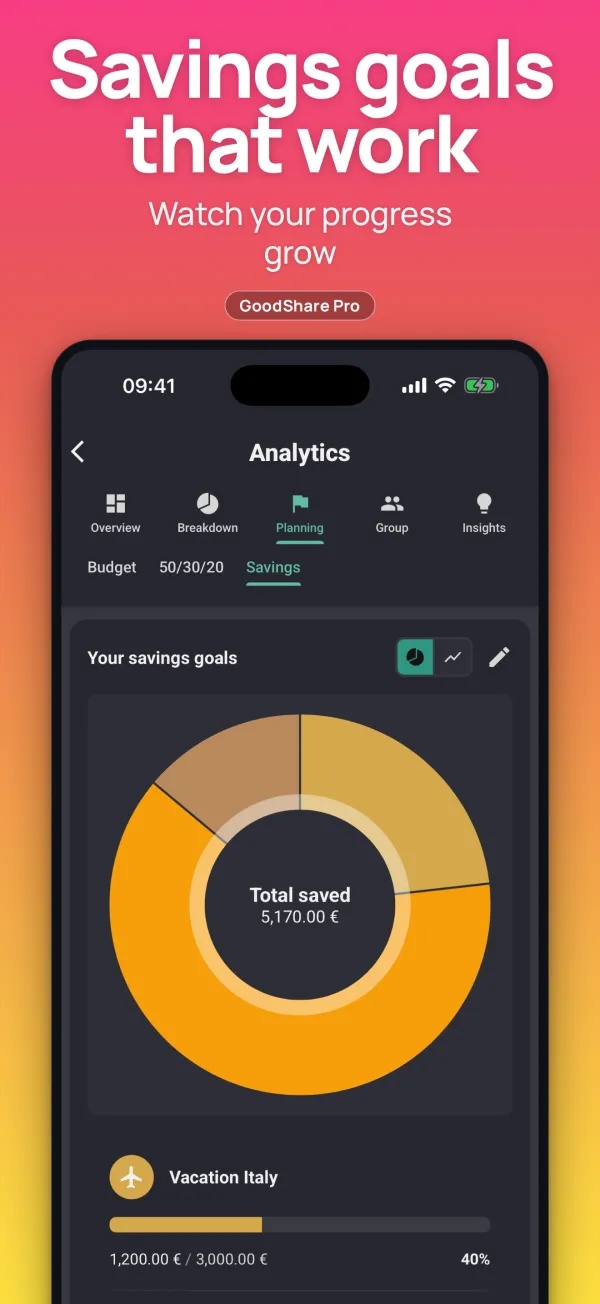 iPhone: Savings goals that work. Watch your progress grow