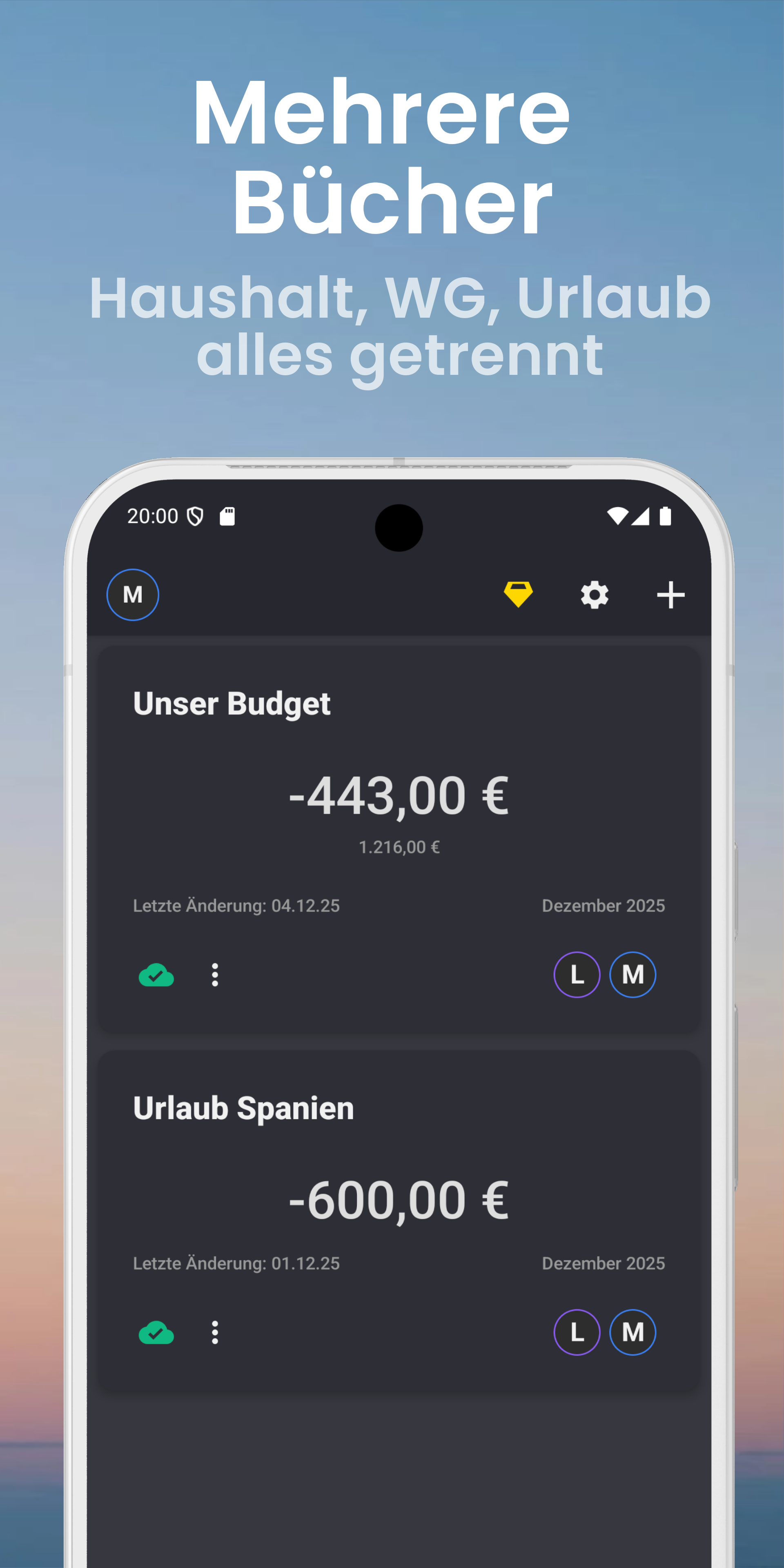 Geteilte Budget-Bücher