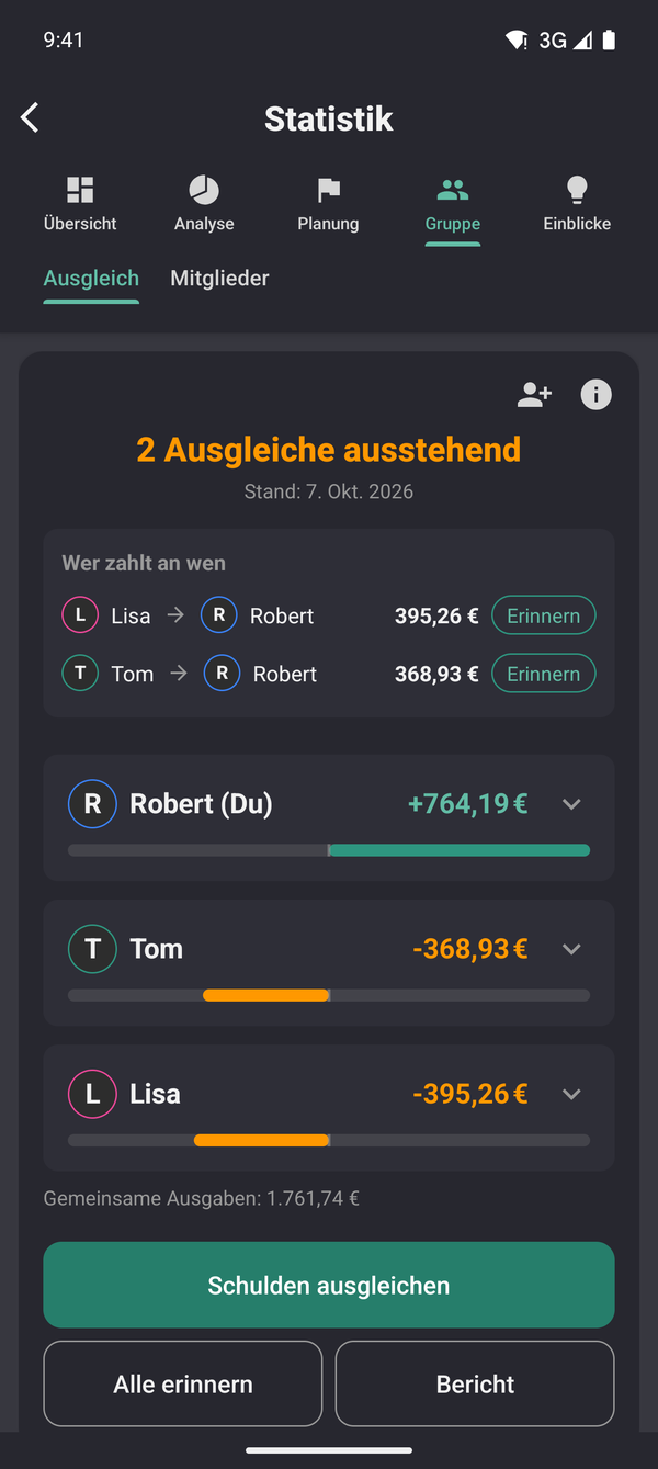 Ausgleich und Abrechnung