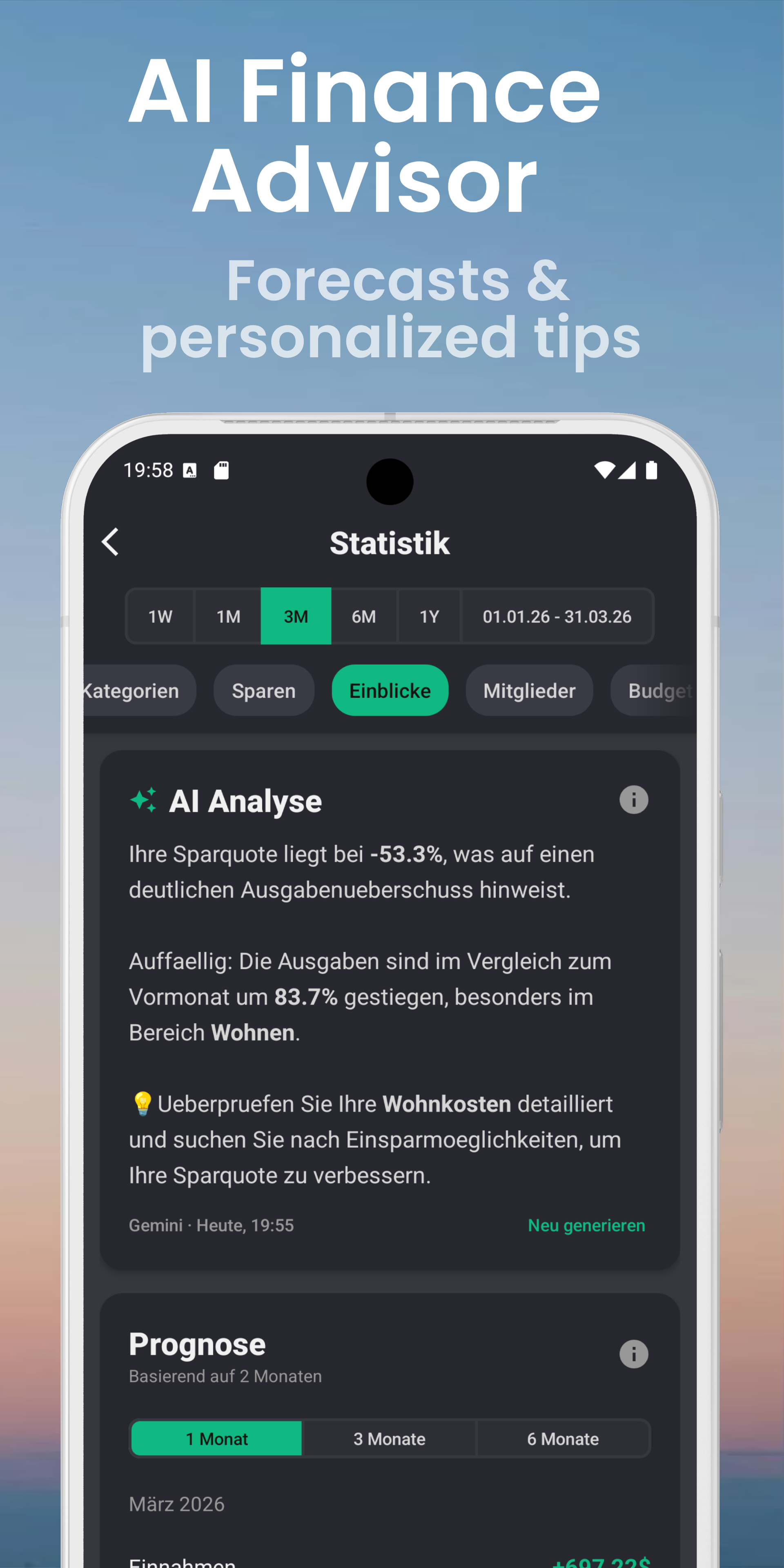 AI Finance Advisor - Forecasts & personalized tips
